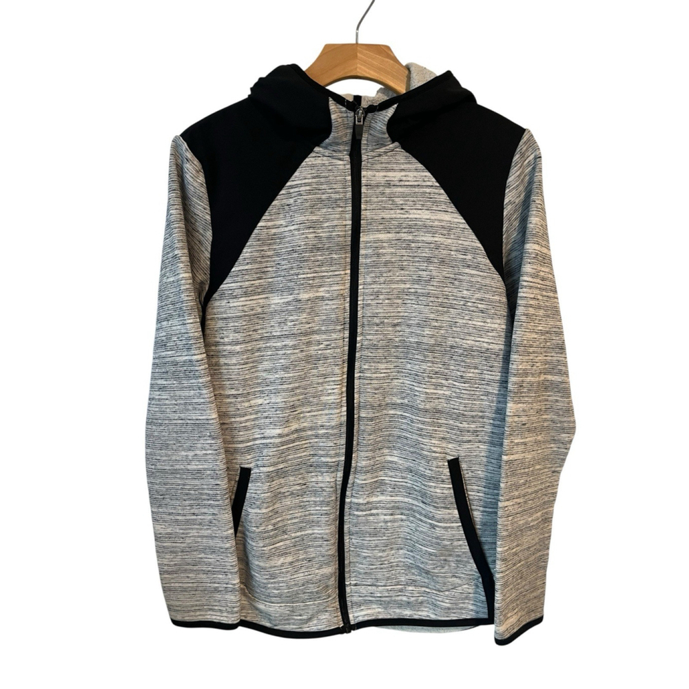 Champion C9 Girls Jacket Size 16 18 Heather Gray Black Hooded